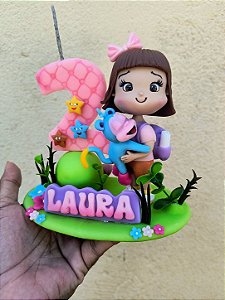Vela Decorativa Dora Aventureira Personalizada