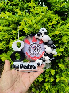 Topo de Bolo Personalizado Time do Coração