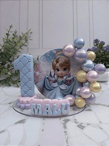 Topo de Bolo Princesa Candy Colors Personalizado