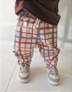 Calça Reta - Aquarela Grid
