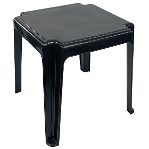 Mesa De Apoio Preta 45cm Empilhável Para Piscina Varanda Camping Uso em Geral  Antares