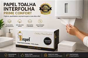 Papel Interfolha Prime Branco Folha Dupla Isapel 20x21cm 1,3kg