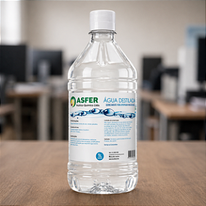 Água Destilada 1 Litro Para Autoclave Equipamentos Industriais e Cosmeticos Asfer