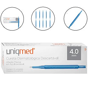 Punch Para Biopsia 4.0MM Caixa C/ 10 Unidades UNIQMED