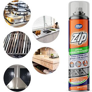 Espuma Desengordurante Spray Zip 300Ml My Place Remove Limpa Gordura Forno Fogão Pia