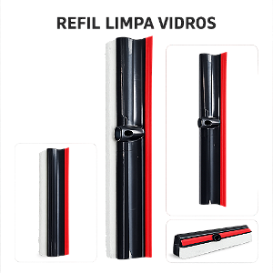 Refil Para Limpa Vidros Articulado 2 em 1 Limpa e Seca Superpro