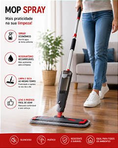 Mop Spray Limpa e Seca com Reservatório Recarregável + Refil Superpro