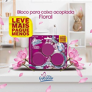 Pedra Pastilha Caixa Acoplada Triplo 45G Floral Novo Frescor