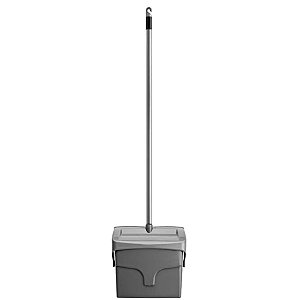 Pá de Lixo Coletora Prática Com Cabo Longo 80Cm Cinza Superpro