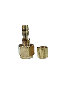 PORCA ROSCA DIREITA M10X1 COM NIPLE GAS AGUA