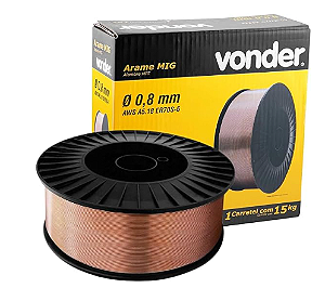 ARAME MIG 0.80MM AWS ER70S-6 BOBINA 15KG - UN.