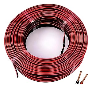 FIO FLEXIVEL POLARIZADO 2X0,75MM PTO/VERM/BRANCO