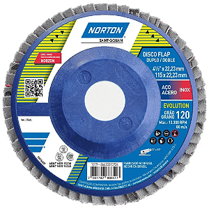 FLAP PLASTICO R822 EVOLUTION 115X22 P0120 NORTON