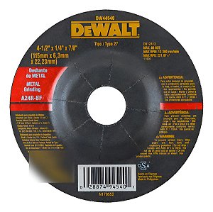 DISCO DESBASTE 115 X 6,3 X 22,23 DBV DEWALT