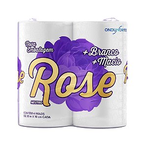 Papel Higiênico Folha Simples Rose Neutro 30m – Pacote com 4 Rolos
