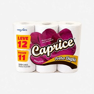 Papel Higiênico Caprice Folha Dupla Neutro 12 Rolos