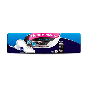 Absorvente Naturalmente Max Noturno 10 Unidades