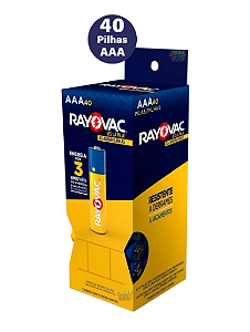 Kit 40 Pilhas AAA Rayovac Amarelinhas