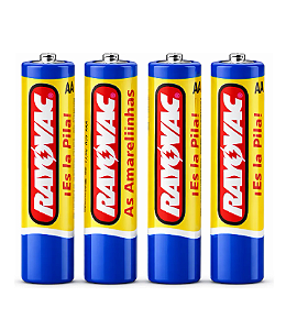 Pilha AAA Rayovac As Amarelinhas 4 Unidades