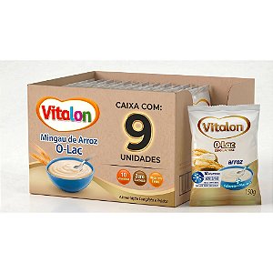 Kit 9 Mingau Vitalon Zero Lactose Arroz