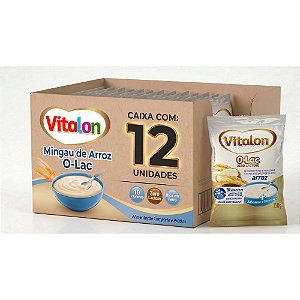 Kit 12 Mingau Vitalon Zero Lactose Arroz