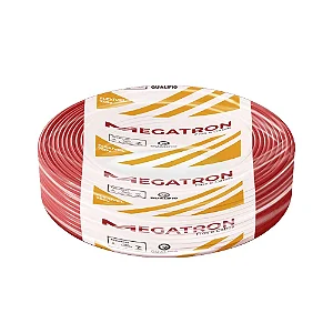 Cabo Flexível Megatron 2,5MMx100M Rolo 750V vermelho
