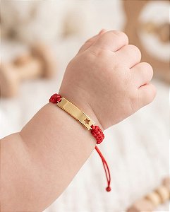 Pulseira Macramê chapinha com estrelinha vazada banhada ouro 18k RN