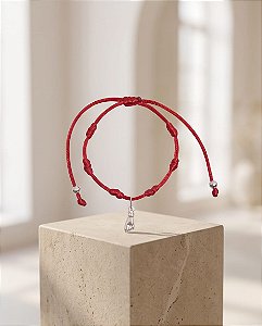 Pulseira 7 nós com Figa e ponteira em Prata 925