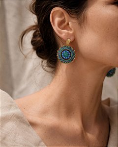 Brinco Mandala com Miçangas Miyuki