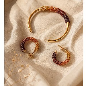 Conjunto Brinco e Pulseira