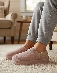 Pantufa Sapato Fechado Confortável Forrada Inverno Unissex