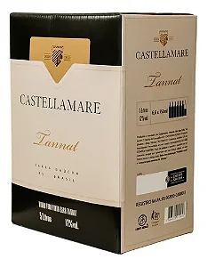Vinho Tinto Seco Tannat Castellamare 5l Bag In Box