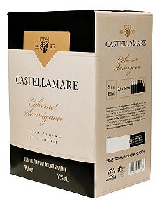 Vinho Tinto Seco Cabernet Sauvignon Castellamare 5l Bag Box