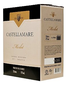 Vinho Merlot Tinto Seco Castellamare 3l Bag In Box