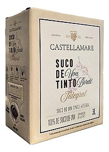 Suco De Uva Integral Tinto 100% Uva Bordô Castellamare 3l