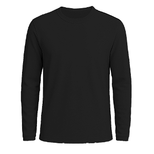 Camisa Básica Poliamida UV+ Manga Longa Preta