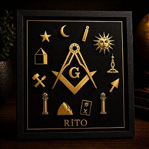 Quadro Símbolos Maçônicos