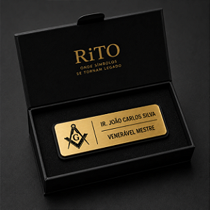 Insígnia de Ofício Maçônico RiTO – Personalizada com Fixação Magnética