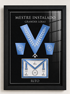 Placa de Homenagem Mestre Instalado no seu Rito - Maçonaria