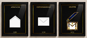 Kit 3 Placas de Homenagem – Coleção no seu Rito - Maçonaria