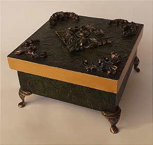 Caixa Rococó Verde Escuro