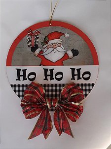 Guirlanda com Papai Noel Ho! ho! Ho!