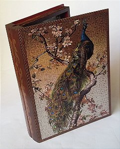 Caixa Livro Pavão Azul - G