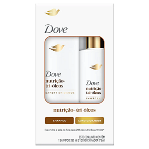 Kit Shampoo + Condicionador Nutrição + Tri-Óleos (Dove) - 350mL+175mL