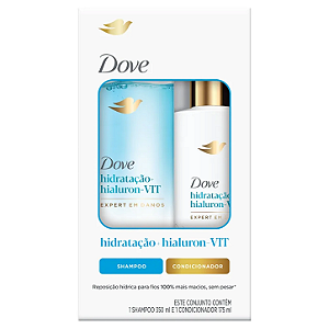 Kit Shampoo + Condicionador Hidratação + Hialuron VIT (Dove) - 350mL+175mL
