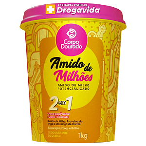 Creme Para Pentear 2 em 1 Corpo Dourado - 1kg