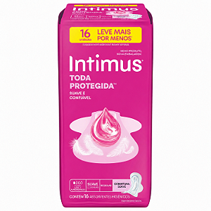 Absorvente Suave Com Abas Toda Protegida (Intimus) - 16 tiras