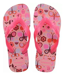 Havaianas Kids Flores Manga Rosa