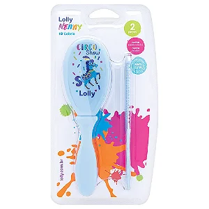 Kit Cabelo Baby Azul com 1 Escova + 1 Pente Lolly Nenny