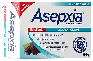 Sabonete Facial Esfoliante Antiacne Asepxia - 80g